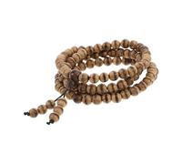 UKCOCO Agarwood 108 Beads Prayer Bracelet 6mm Wooden Bead Necklace for Meditation and Spiritual Practice Portable Handmade Rosary for Men and Women