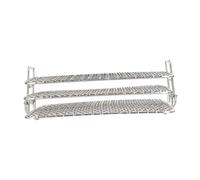 UKCOCO Air Fryer Three Layer Grill Rack Steaming Rack 3-Tier Silver Stainless Steel Air Fryer Accessory Suitable for Household Dehydration and Grilling