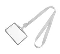 UKCOCO Aluminum Alloy Id Badge Holder with Transparent Window Lanyard Wear Resistant Card Sleeve for Teachers Staff Office and Outdoor Use Simple Design for Use
