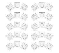 UKCOCO Aluminum Eyeshadow Case Convenient and Safe to Use 30pcs and Refillable Lipstick Tray Set Makeup Organiser with Silver Finish for Display and Storage for Home Daily Use