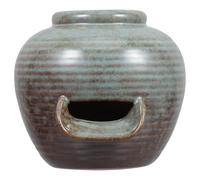 UKCOCO Ancient Style Ceramic Fish Tank Waterfall Tabletop Fountain U Shaped Spout and Wide Spout Design for Office and Water Feature Decor, Easy Operation and Visually Appealing