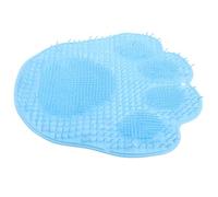 UKCOCO Anti-Skid Bath Foot Scrubber Mat with Suction Cups Blue Massage Shower Pad for Bathroom Use Non-Slip Foot Cleaning Mat Suitable for Shower Floors