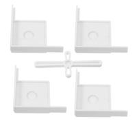 UKCOCO Aquarium Corner Guard Base with Edge Protection White Plastic | Stable Support, Anti-collision Design, Easy-to-clean Finish, for Fish Tank Setup and Terrarium Edges