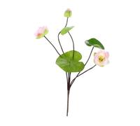 UKCOCO Artificial Lotus Cuttings Greenery Lotus Flower Indoor Plant Front Door Fake Bouquet Blossom Tropical for Wall Art Artificial Flowers Pink Silk Cloth