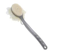 UKCOCO Back Scrubber Brush to Promote and Exfoliate Dead Skin with Long Handle and Exfoliating Puff for Body Cleansing with Strong Nylon Bristles and Random Color for Bath
