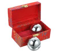 UKCOCO Baoding Metal Hand Exerciser Balls Set 45mm 200g Hollow Hand Massage Training Fitness Therapy Tool Stress Relief