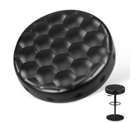 UKCOCO Bar Stool Replacement Seat Pu Cushion Padded Soft Swivel Stool Cover for Salon Home Kitchen Black Water Cube Pattern