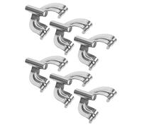 UKCOCO Bass Drum Claw Hooks Metal 6Pcs Silver Replacement Set for Snare Drum Repair Instrument Accessories