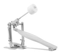 UKCOCO Bass Drum Pedal Single Drive Metal Foot Pedal for Jazz Drum with Silver Sturdy Construction Suitable for Practice