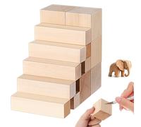 UKCOCO Basswood Carve Blocks: 13 Pcs Unfinished Softwood Blocks Soft Carve Wood Basswood in 3 Different Sizes for for Beginners Adults Kids Whittling Craft