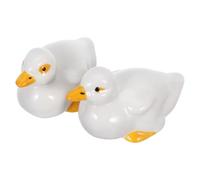 UKCOCO Bathroom Toilet Bolt Caps 2pcs Ceramic Duck Shaped Covers with Creative Style for Beach House and Nautical Decor