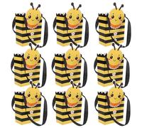 UKCOCO Bee Candy Treat Boxes 25Pcs with Handle Small Paper Containers for Wedding Bridal Party Shower and DIY Sweets Packaging