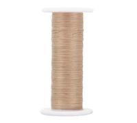 UKCOCO Beige Polyester Model Ship Cordage with Realistic Weave Texture and Uniform Thickness, Flexible and Stable Draping Replacement Rigging Line for Metal Model Ships and Marine Diorama