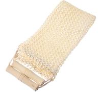 UKCOCO Beige Sisal Hemp Back Scrubber Lightweight Foldable Exfoliating Bath Towel for Shower Skin Care Suitable for Men and Women