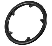 UKCOCO Bike Chainring Guard Front Sprocket Protector for Crankset, Plastic Chainwheel Protective Guard in Black, Prevents Derailment and Damage from Stones for Rough Terrains