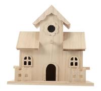 UKCOCO Bird Nest Box Bird Sleeping Nest House and Home Decoration for Garden Wooden Handmade Beige Simple Warm Style and Small Furry Animals
