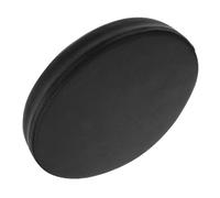 UKCOCO Black Leather Seat Cushion for Rattan Chair, 40cm Diameter X 5cm Thick Sponge Pad, Multi-purpose Floor and Desk Chair Cushion for Living Room and Home Bar Seating