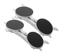 UKCOCO Black Sunglasses Shaped Hair Clips with Secure Hold for Women 2pcs Metal Spring Clips Versatile for Hairstyles, for On-the-go Styling and Everyday Use