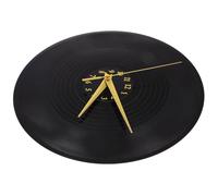 UKCOCO Black Vinyl Record Wall Clock Battery Operated Silent Non Ticking round Wall Mounted Clock Modern Stylish Home Decor