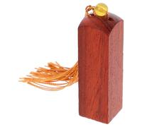 UKCOCO Blank Wooden Seal Stamp 2cm Wood Material with Unique Tassel Decoration, for Carving and Practicing Artistic Name Stamps for Calligraphy and DIY Projects
