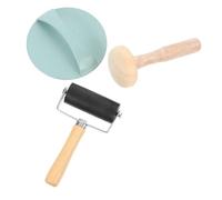 UKCOCO Block Printing Tool Set Roller Wood Mushroom Ink Roller Printmaking Art Supplies for Artists Beginners Versatile Crafting Rubbing Woodcut