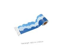 UKCOCO Blue Sky Bulletin Board Borders Cloud Die Cut Trim Classroom Wall Trim Decorative Strip with Reusable Adhesive for School Blackboard Office Party Decoration