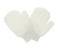 UKCOCO Body Exfoliating Mitts 2pcs Set White Skin Scrubbing Gloves Bath Gloves for Shower Dead Skin Removal Body Scrubber Suitable for Men and Women Personal Care