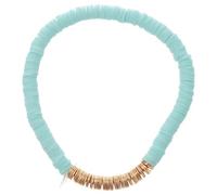 UKCOCO Bohemian Colorful Polymer Clay Bracelet Elastic String for Women Handmade Beach Wrist Ornament Adjustable Size