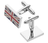 UKCOCO Brass Uk Flag Cufflinks for Men 1 Pair Classic Design Reliable and Replaceable Metal Shirt Sleeve Embellishment Suitable for Business Suit and Formal Occasions