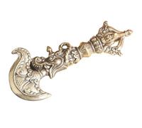 UKCOCO Brass Vajra Pestle Ornament Vintage Small Dharma Decor Religious Brass Craft Home Decoration Accent for Spiritual Display