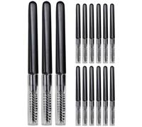 UKCOCO Brushes Mini Spiral Lash Separating Combs Eyebrow Brushes with Caps 20pcs Multi-functional Nylon Portable Black Plastic for Eyebrow Grooming and Makeup Practice