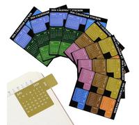 UKCOCO Calendar Stickers 1-12 Monthly Index Tabs for 2026 - Bright Colour-Coded & Self-Adhesive for Easy Page Identification - for Planners, Journals, Notebooks and School/Office Use