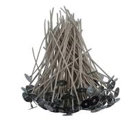 UKCOCO Candle Wicks without Black Smoke with Metal Tabs 200pcs Cotton for Candle Making 15cm Long Environmentally Friendly