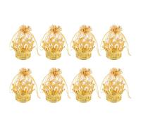 UKCOCO Candy Boxes Candy Storage Containers 8pcs Plastic Crown Shaped Large Capacity with Gold Foil Bags, Resilient and Fillable for Wedding and Wedding Shower Party Favors