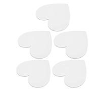 UKCOCO Canvas Boards with Acrylic Paint Compatibility Heart Shaped for Oil Painting 5pcs and Soft, Panels for Sketching and Painting by Artists and Students