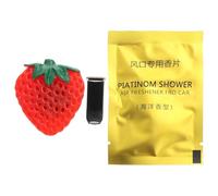 UKCOCO Car Essential Oil Diffuser Acrylic Vent Clip Strawberry Charm Car Air Freshener for Interior Decoration