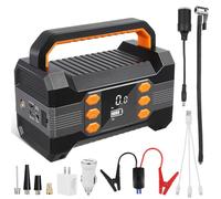UKCOCO Car Jump Starter with Tire Inflator, Portable Multi-Function Auto Emergency Starter, 20000mAh Jump Pack DN-20, Black