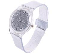 UKCOCO Cartoon Watches for Kids, Waterproof Silicone Transparent Jelly Glitter Watch for 3-8 Year Old Girls Boys, White