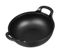 UKCOCO Cast Iron Stew Pot Thickened Non Stick Cooking Saucepan for Camping Outdoor Use Round Bottom Design for Even Heating Suitable for Stewing Stir Frying Hot Pot Easy to Clean and Rust