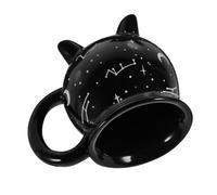 UKCOCO Ceramic Cauldron Coffee Mug Novelty Witch Cup Halloween Decor White Ceramic Tea Cup for Hot Beverages Gift