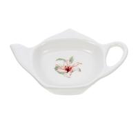 UKCOCO Ceramic Decorative Tea Bag Dish Vintage Teapot Shape Lightweight for Kitchen and Living Room Tea Bag Coaster