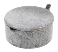 UKCOCO Ceramic Ink Dish with Lid Multifunctional Chinese Calligraphy Ink Pond Brush Rest Stone Pattern for Painting and Drawing Supplies