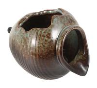 UKCOCO Ceramic Jar Garden Water Fountain Ornament with Open Bottom, Built-in Filtration and Fish-friendly Design for Small Spaces, Patio Decor, Water Features the Garden