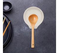 UKCOCO Ceramic Spoon Holder Large Kitchen Countertop Rest for Spatulas, Chopsticks or Forks, Suitable for Home and Restaurant Use