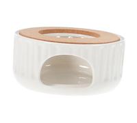 UKCOCO Ceramic Tea Warmer Hollow Design Small Stove Teapot Heating Base Lightweight Portable Household Use for Warming Tea and Food Craftsmanship