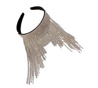 UKCOCO Chic Rhinestone Headband with Unique Tassel Design Elegant Hairband for Women Lightweight Non Slip Hair Accessory for Daily Wear Special Occasions Head Decor for All Hair Styles