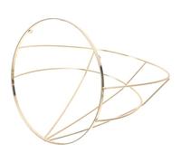 UKCOCO Chinese Traditional Hair Crown Frame with Electrophoresis Gold Finish, Three-Tier Headpiece Rack for Hanfu DIY Accessories, Crown Headband Holder for Wedding and Costume Crafting