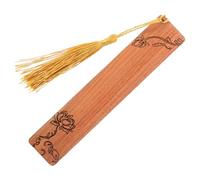 UKCOCO Chinese Vintage Bookmark Carved Tags Wood Craft Bookmarks 5.5x1.5x0.3inch Classic Style Page Marking Service for Classrooms and Offices