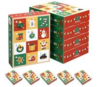UKCOCO Christmas Advent Calendar Box: 10pcs 12-days Fill Your Own Advent Calendar 2025 DIY Cardboard Number Boxes Empty Number Boxes for Friends,Family,Yourself,Kids