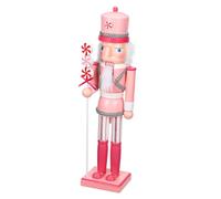 UKCOCO Christmas Nutcracker Soldier Wooden Ornament Wood Craft Xmas Decoration for Home Fireplace Table Charming Nutcrackers Figure with Classic Soldier Design Festive Holiday